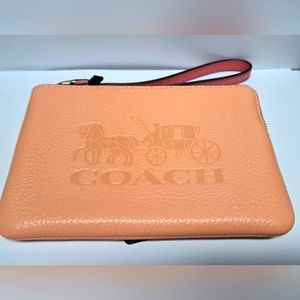 Coach Horse and Carriage Wristlet Blush Pink